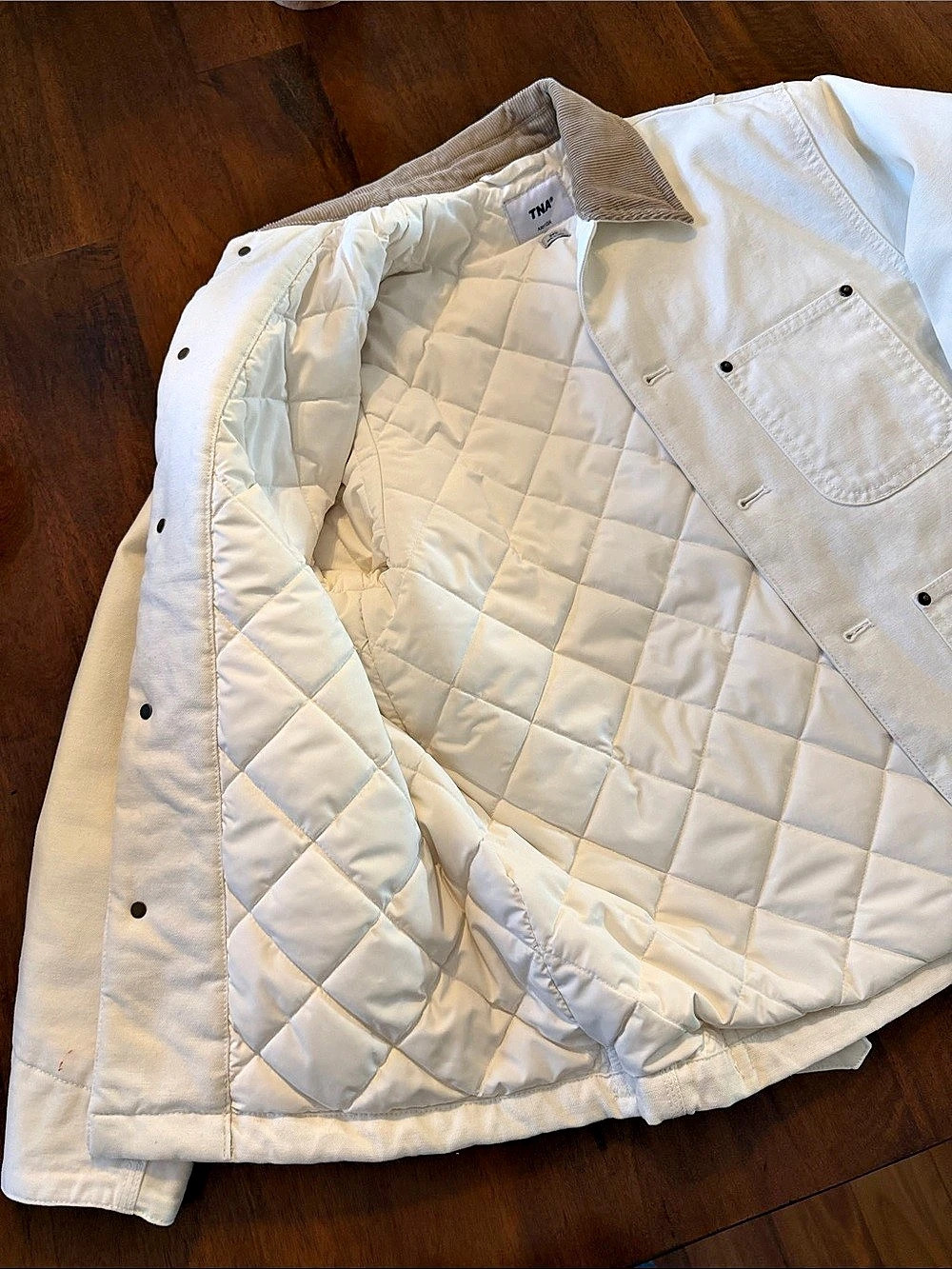 TNA Utility Jacket in White Like New - Picture 3 of 3